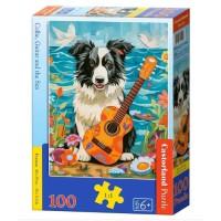 Пазл Кастор Коллі гітара та море 100 елементів 40×29 см B-111268