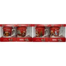 Чашка керам.350мл "Ведмедик біля ялинки" з силікон.кришкою,ложкою у подар.уп.,4в.(10*6)