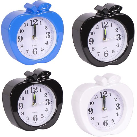 Годинник-будильник Яблуко 11×11×4 см (в асортименті) Х2-18/X2Y8