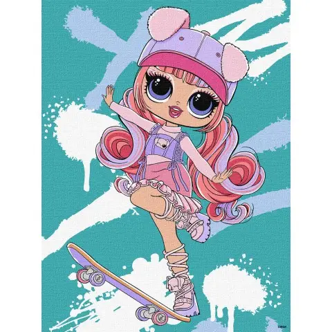Набір для розпису по номерах для дітей 5+ Tweens LOL Skate Dance Ali Dance, Ideyka, 30x40 см, КНО1208
