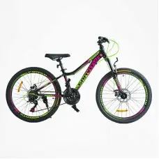 Велосипед спортивний Corso Gravity 24" алюмінієва рама, Shimano 21 швидкість