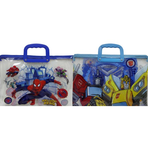 Папка-портфель ПВХ прозора Спайдер, Трансформер, 28x39 см, 30 мкм, 33-T (В асортименті)