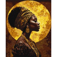 Картина за номерами Під золотим сонцем з фарбами металік Ideyka 40×50 см КНО8669