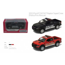 Модель пикап ford f-150 svt raptor supercrew 5'' kt5365wpr police/fire метал. Інерція відкр. Дв. Коробка