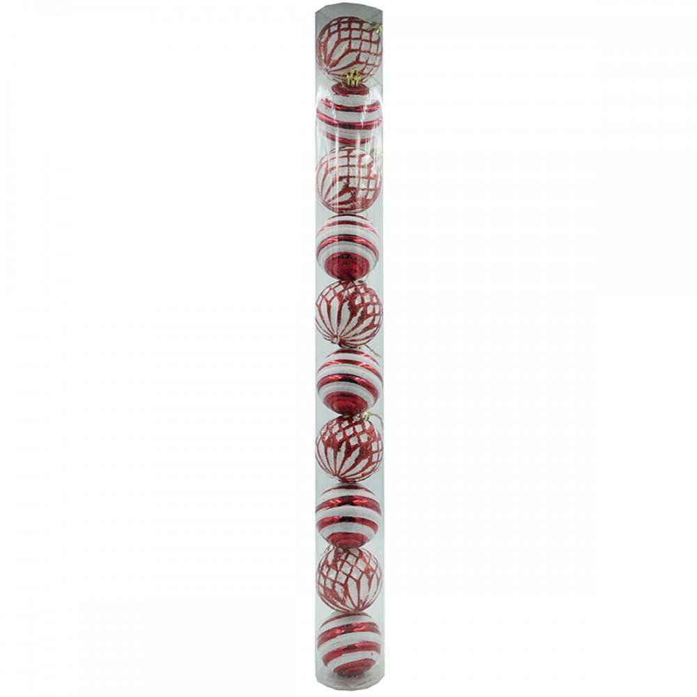 Набір куль. тубус "Ажурні" 6см, 10шт., PVC/етик.
