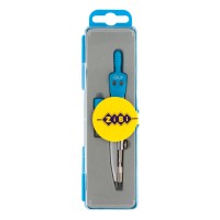 Циркуль Basis, у пластиковому пеналі, із запасним грифелем, блакитний