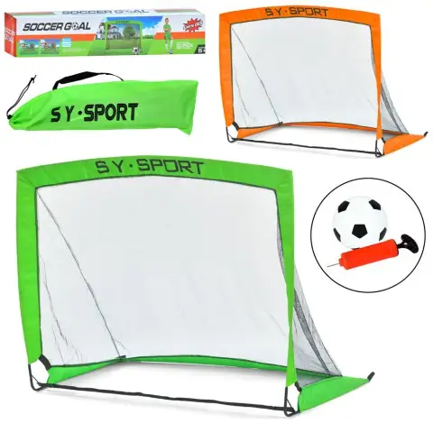 Футбольні ворота 120x70x90 см, м’яч, насос, чохол (В асортименті)
