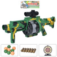 Автомат, 43 см, мішень, пластикові снаряди 8 шт., кульки 10 шт., 52x18x9 см, PT017-2