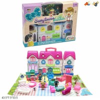 Ляльковий будинок з ляльками меблями 23558A