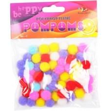 Помпони поліпропіленові, 1.2см,5 кольорів,60шт.MQ2013, ціна за 2 шт. //