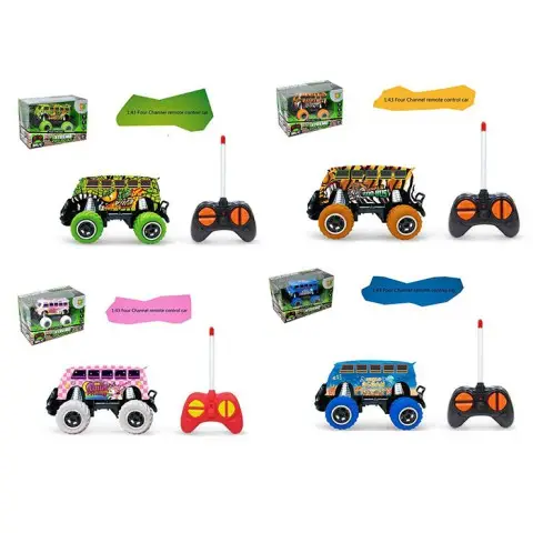 Автобус на радіокеруванні 14 см світло гумові колеса (в асортименті) 999BS-1-2-3-4