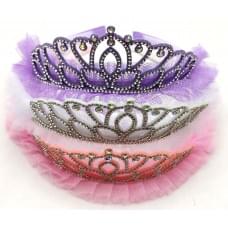 Обруч на голову "Корона ажурна зі стразами" 3кол.(50*12)