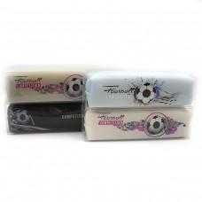 Пенал силикон. 1отд."Football" 20*6*4 см, PVC, mix