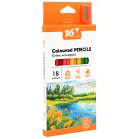 Олівці кольорові Yes Orange Line, 18 кольорів, з точилкою