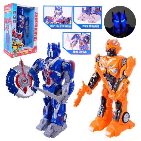 Робот-трансформер, на батарейках, світло, звук, 30x19x11.5 см, EJ684 (В асортименті)