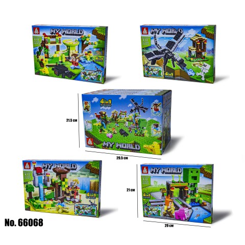Конструктор Minecraft 204-210 деталей (В асортименті) 66068