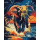 Набір для розпису по номерах Магія слона, Ideyka, 40x50 см, КНО6744