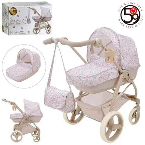 Коляска для ляльки класика спальне місце 40×25 см сумка корзина метал T726056