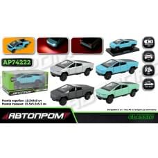 Машина мет. АВТОПРОМ 1:32 Tesla pickup truck, батар,світло,звук,відкр.двері,кор. 19,5*9*9см /24-2/