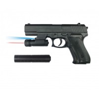 Пістолет пластиковий VIGOR з лазерним прицілом та глушником 035B