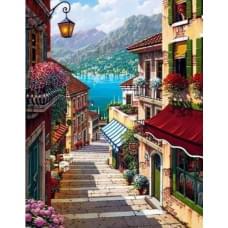 Алмазна мозаїка на підрамнику "Міські вулички" Josef Otten 40х50см, у картонній упаковці, 71219_BGLE