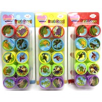 Набір штампиків Динозавр, 25 мм, 10 шт., у блістері, 1019-D (В асортименті)