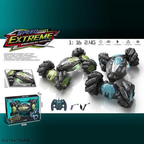 Всюдихід-трюкач на радіокеруванні Twist, акумулятор, USB-зарядка, світло, 31x9x25 см, YJ-096-3 (В асортименті)