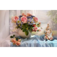 Алмазна мозаїка на підрамнику Букет 40×50 см 71198_BGLE