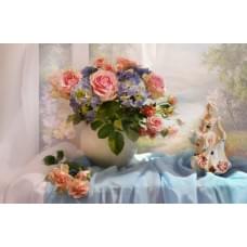 Алмазна мозаїка за номерами 40*50 "Букет" карт уп. (полотно на рамі)