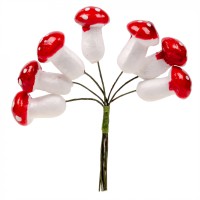 Гриб декоративний Мухомор Yes! Fun глянцевий, 3 см, 7 шт в пучку