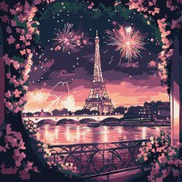 Набір для розпису по номерах Яскрава ніч, Ideyka, 30x30 см, КНО3670