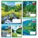 Зошити учнівські 60 аркушів клітинка Тверда Природа, 10 шт. в упаковці