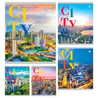 Зошити учнівські 48 аркушів клітинка Тверда Міста, 10 шт. в упаковці