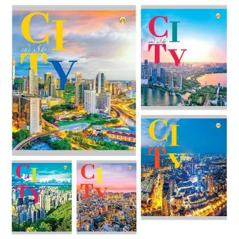 Зошити учнівські 48 аркушів клітинка Тверда Міста, 10 шт. в упаковці