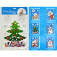 Наліпки для вікон силікон Santa 23×38 см (в асортименті) 6527-P3-11