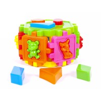 Логічний шестигранник-сортер із фігурами тварин Kinderway, 50-104