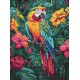 Алмазна мозаїка на підрамнику Тропічний птах Ideyka 30×40 см AMO8163