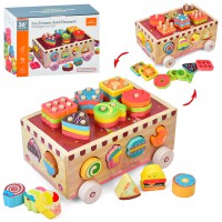 Дерев’яна іграшка Центр машина, сортер, солодощі, 22.5x16.5x9.5 см