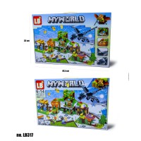 Конструктор Minecraft Напад дракона, LB317, 356+ деталей, LED
