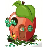 Набір для розпису по номерах Дім для черв’ячка, Strateg, 30x30 см, ES130