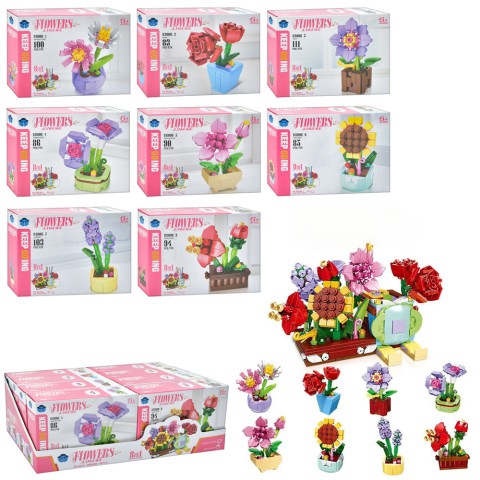 Конструктор Квітка, від 83 деталей, (В асортименті)