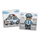 Набір з алмазною мозаїкою на самоклеючій основі для дітей Професії Поліцейський, 2 шт. 9x9 см, AMS1102