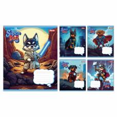 А5/12 кос. 1B Super Dog, зошит учнівський шкільний, ціна за 25 шт. //