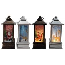 Ліхтар декор.новорічний світящ.LED "Д.Мороз,Олень" 12,5*5.5см ,в/в 2в.(20*12)