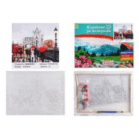 Набір для розпису по номерах Червоні парасольки, TK Group, 30x40 см, 30132