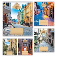 Зошити учнівські 36 аркушів клітинка Тверда ТЕ41405 Місто, 20 шт. в упаковці