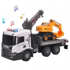 Ігровий набір серії "Super Big Truck" - АВТОКРАН SCANIA З ЕКСКАВАТОРОМ (світло, звук) 5004KS