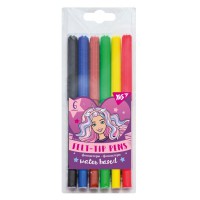 Фломастери Yes Barbie, 6 кольорів