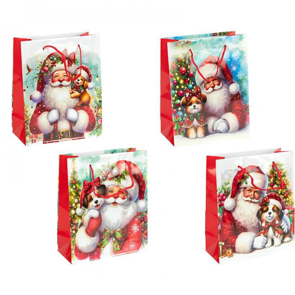 Пакет подарунковий "Новий Рік" 18х21,5х8см 153-1, ціна за 6 шт. //