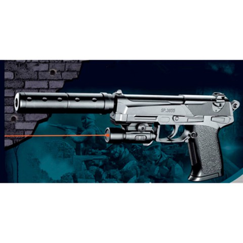 Пістолет 33 см пластикові кулі лазер SP3855-D+